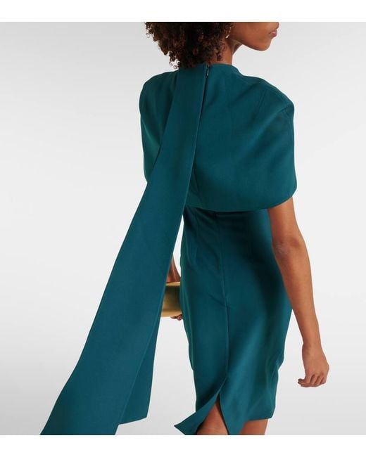 Abito Midi Kalika Con Mantella di Safiyaa in Green