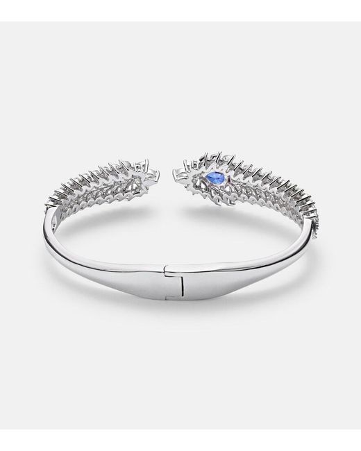 YEPREM Metallic Reign Supreme 18Kt Bangle With Diamonds And Sapphire
