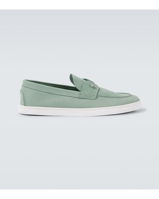 Christian Louboutin Slip-Ons Chambeliboat Aus Leder in Green für Herren