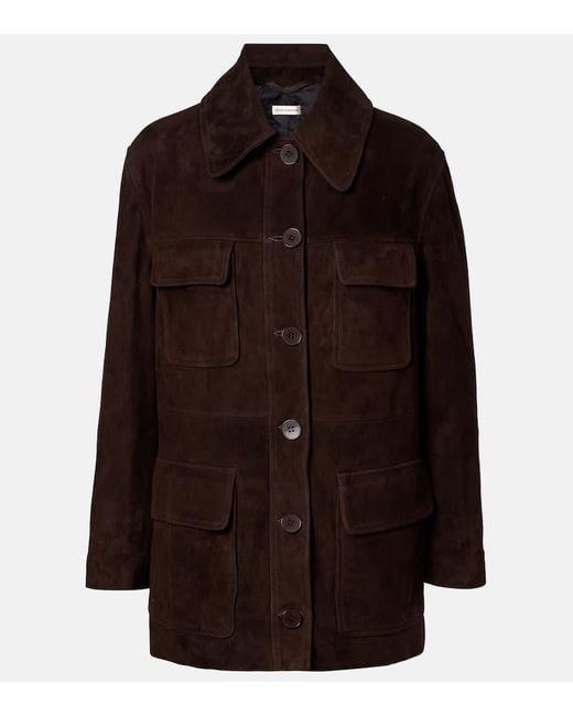 Nour Hammour Brown Lorien Suede Jacket