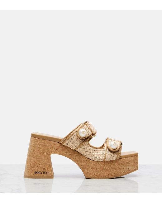 Jimmy Choo Brown Sandalen Fayence 95 Aus Leder