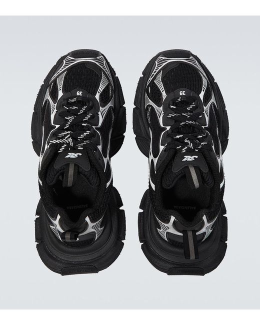 Balenciaga Black '3Xl' Low Top Sneakers With Logo Detail for men