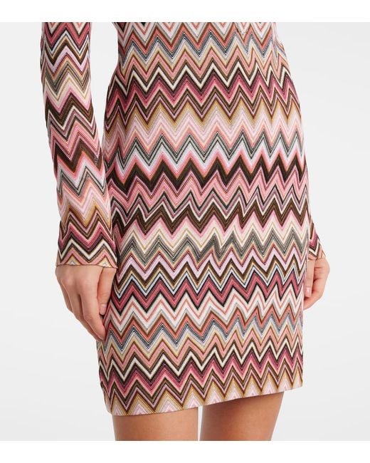 Missoni Pink Cotton-Blend Minidress