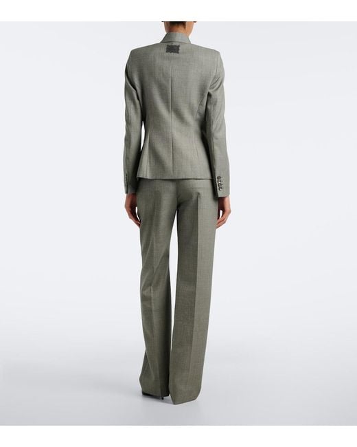McQueen Gray Wool Straight Pants