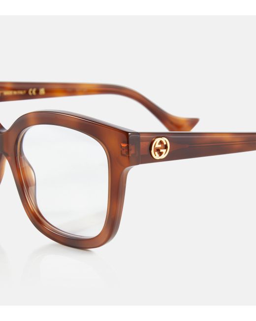 Gucci Tortoiseshell Glasses in Brown | Lyst Australia
