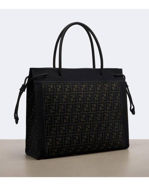 Fendi Black Magic Large Canvas Shopper