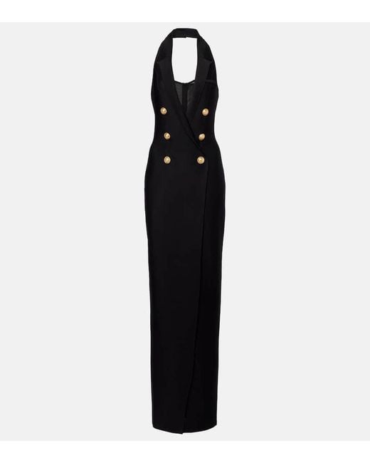 Balmain Black Maxikleid