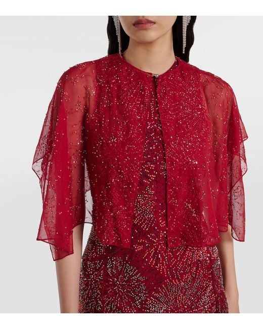 Rabanne Red Embellished Top