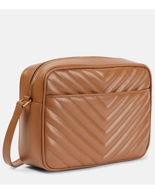 Saint Laurent Brown Lou Quilted Leather Camera Bag