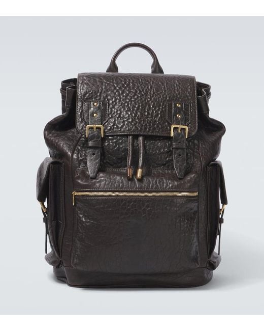 Brunello Cucinelli Rucksack Aus Leder in Black für Herren