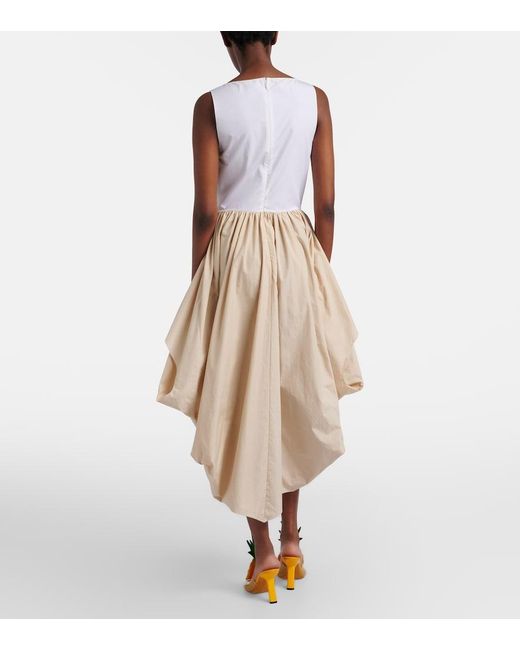 Loewe Natural Paula's Ibiza Cotton Poplin Midi Dress