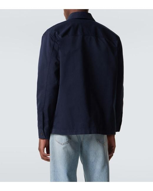 Saint Laurent Blue Cassandre Cotton Shirt for men