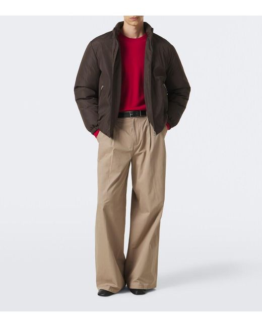 Jil Sander Brown Technical Down Jacket for men