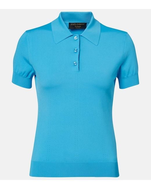 Dolce & Gabbana Blue Polo Shirt