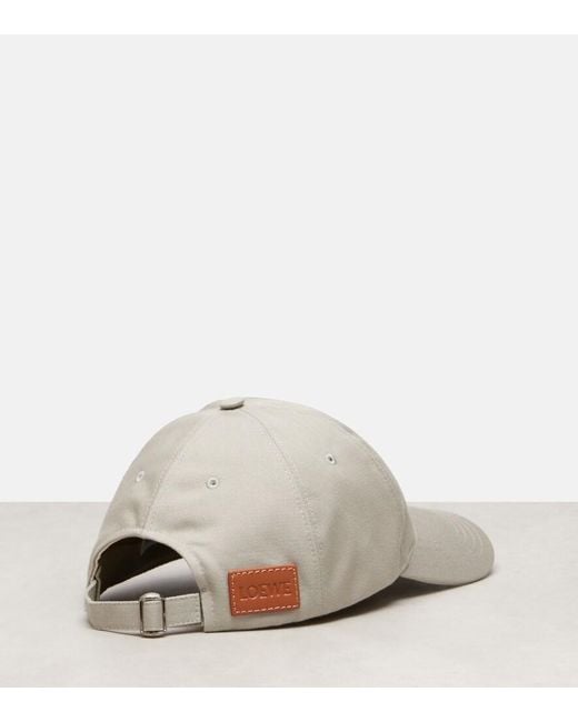 Loewe White Cotton Baseball Cap