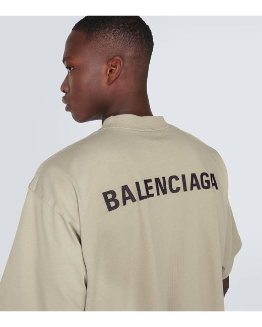 Balenciaga Natural Cotton Jersey T-shirt for men