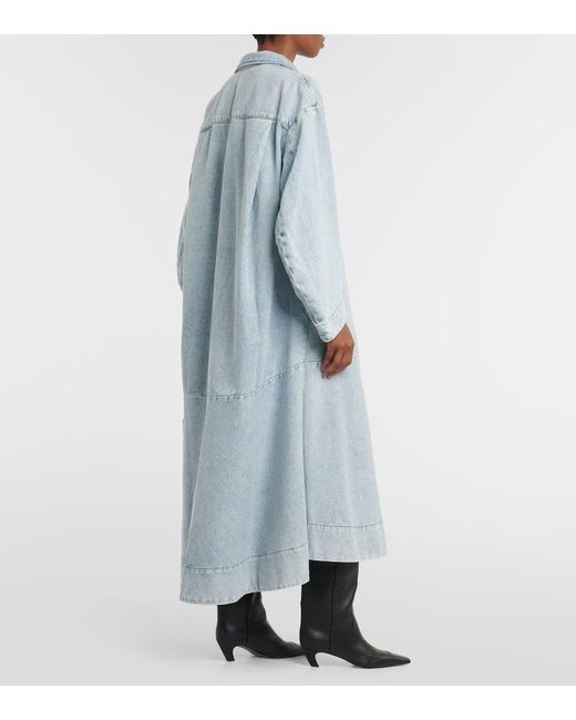 Vestido largo Franka en denim de algodon Khaite de color Blue