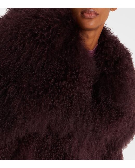 Chaqueta De Borrego The Attico de color Purple