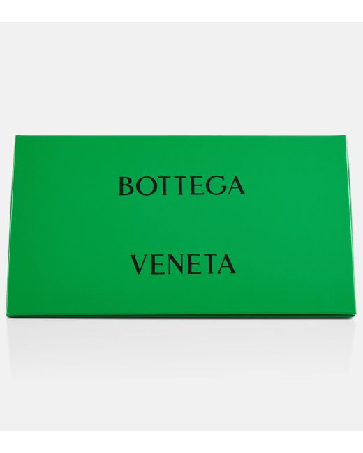 Lunettes de soleil rectangulaires Bottega Veneta en coloris Brown