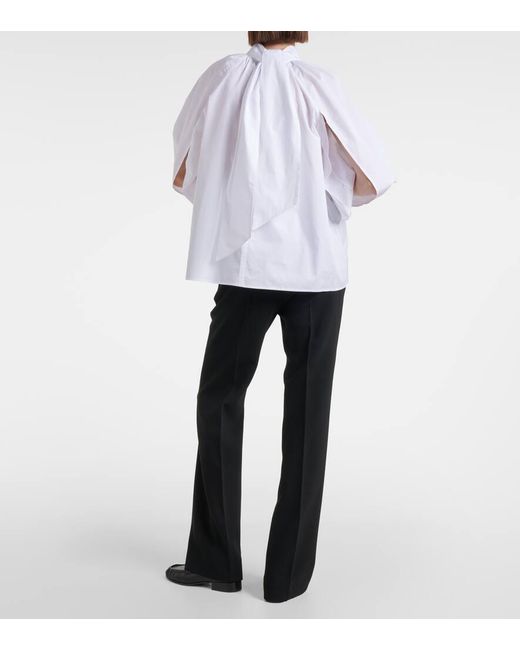 Blusa in popeline di tone di Co. in White