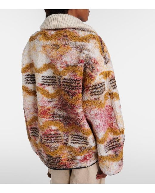 Isabel Marant Natural Marner Fleece Half-Zip Sweater