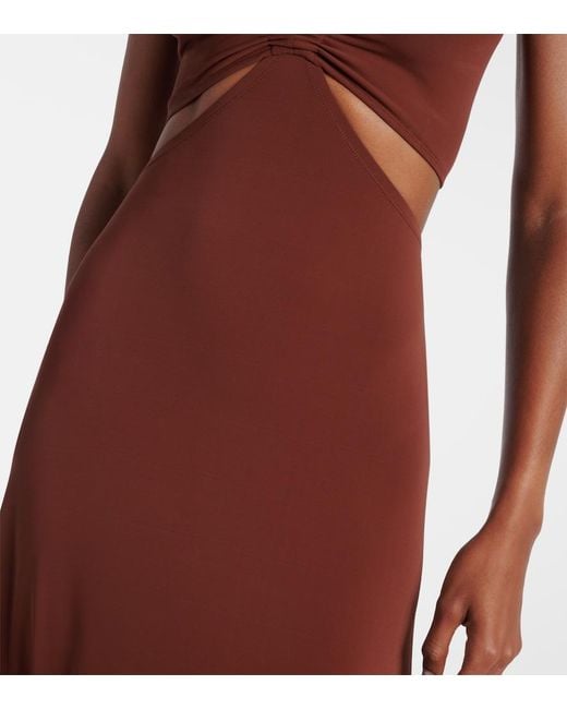 Eres Purple Saba Cutout Jersey Maxi Dress