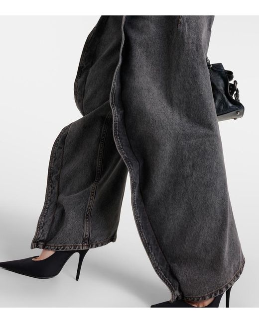 Y. Project Gray Paneled Straight Jeans