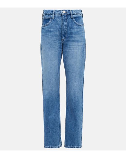 FRAME Le High 'n' Tight High-rise Jeans in Blue | Lyst