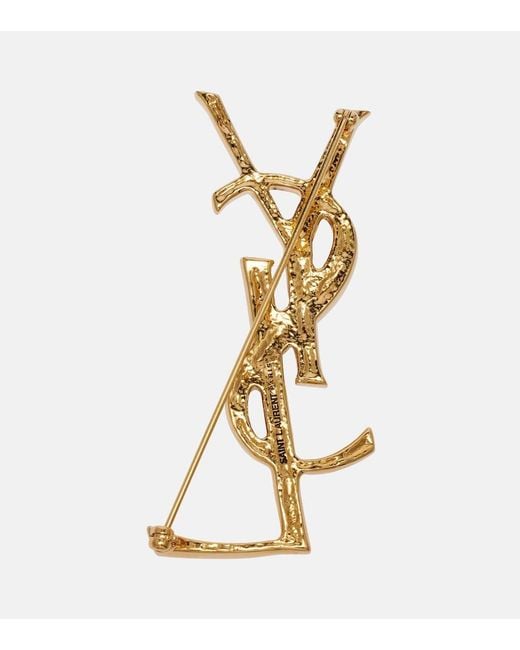 Saint Laurent Metallic Brosche Opyum Ysl