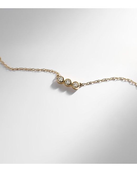 STONE AND STRAND White 10Kt Necklace With Diamonds