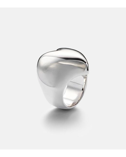 Jennifer Fisher White Puffy Heart-Plated Ring
