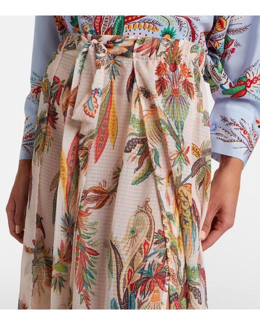 Etro Natural Printed Maxi Skirt