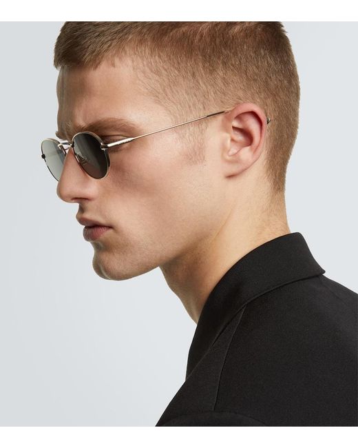 Saint Laurent Gray Sl 799 Oval Sunglasses for men