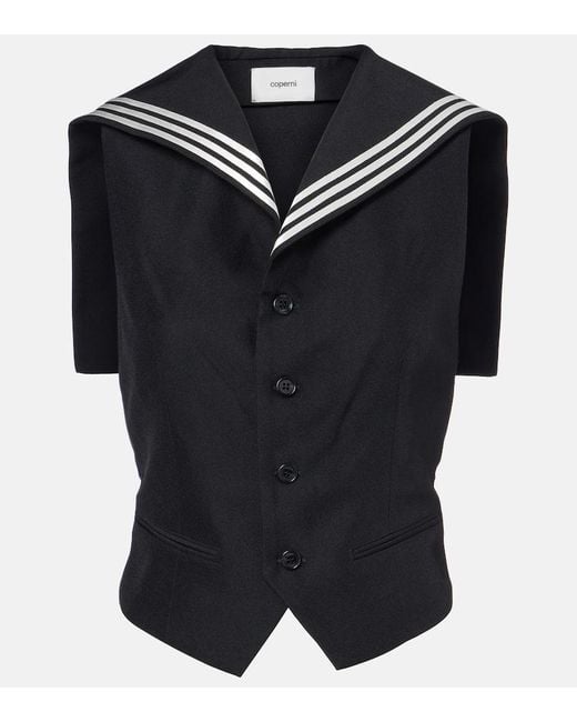 Gilet A Righe di Coperni in Black