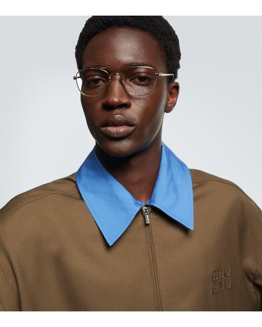 Gafas De Aviador Miu Miu de hombre de color Metallic