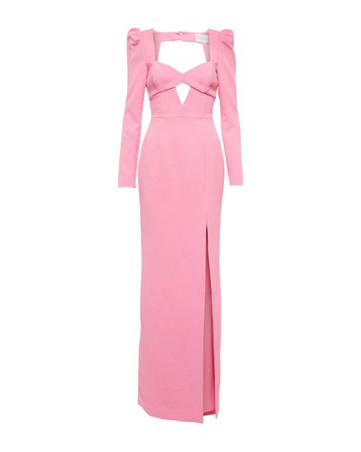 Rebecca Vallance Pink Jaclyn Cutout Crêpe Gown