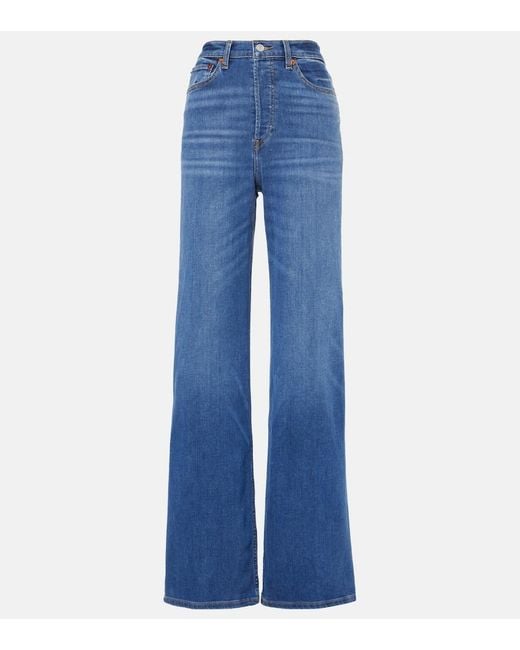 Jeans A Gamba Larga '70S A Vita Alta di Re/done in Blue