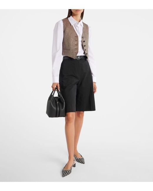 Loro Piana Black Bucket Bag Bale Small Aus Leder