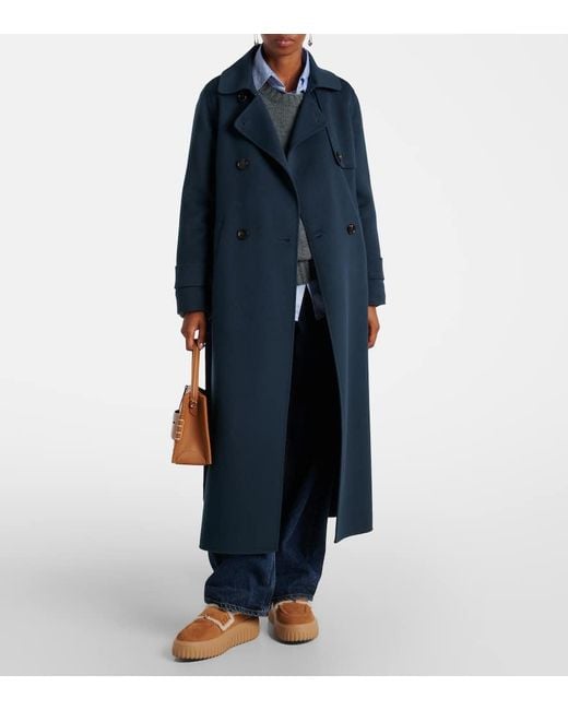 Hogan Brown Shearling-Trimmed Suede Slippers