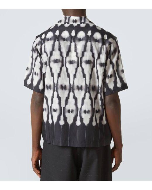 Commas Black Ritual Printed Cotton And Silk Shirt for men