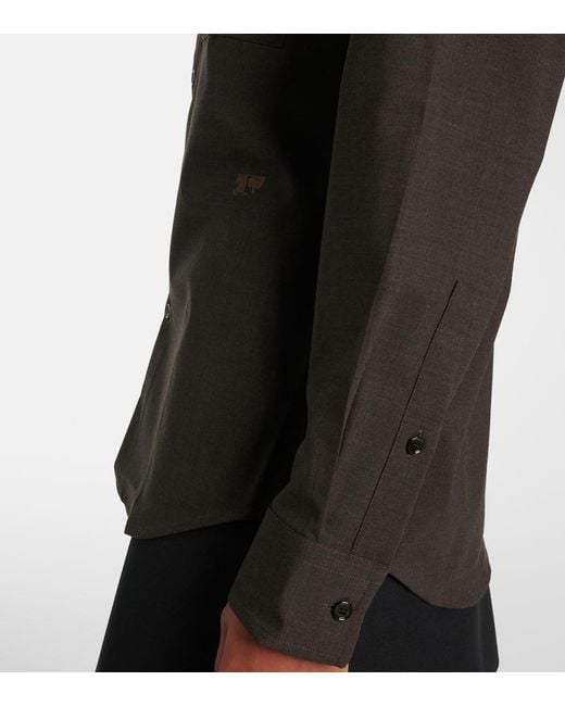 Burberry Black Wool-Blend Shirt