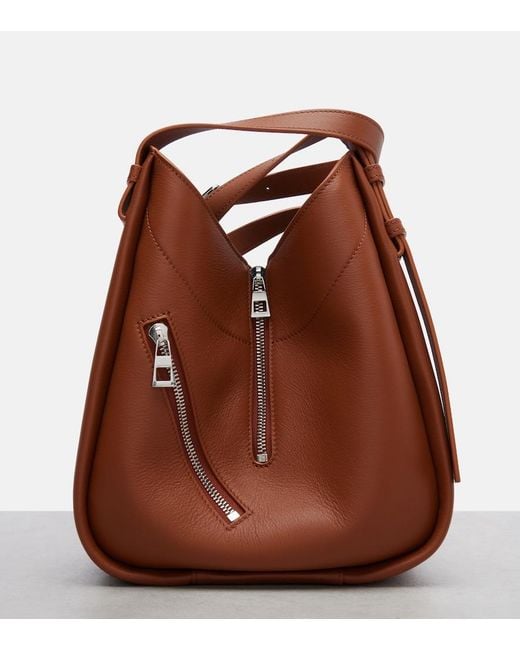 Loewe Brown Hammock Flip Leather Tote Bag