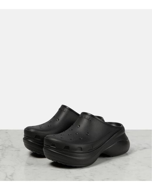 X Crocs – Mules A Plateforme Balenciaga en coloris Black