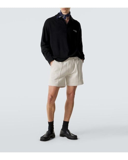 Acne Black Wool Polo Sweater for men