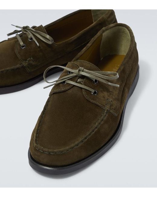 Saman Amel Green City Moc Suede Moccasins for men