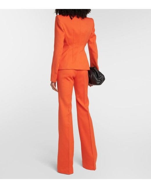 Sportmax Orange Cablo Cotton-Blend Blazer