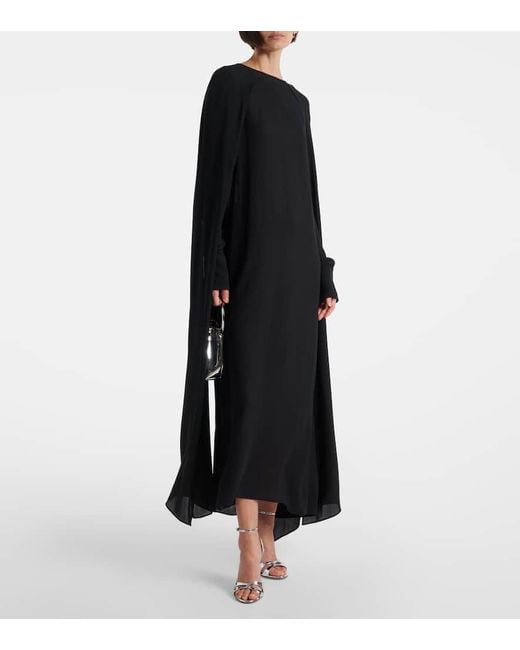 Vestido Midi De Georgette Plan C de color Black