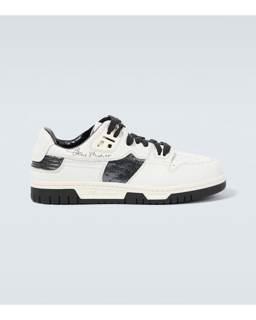 Acne White Low-top Leather Sneakers for men