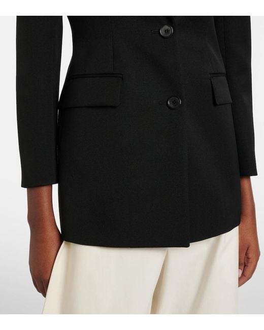 The Row Black Bettina Wool Blazer