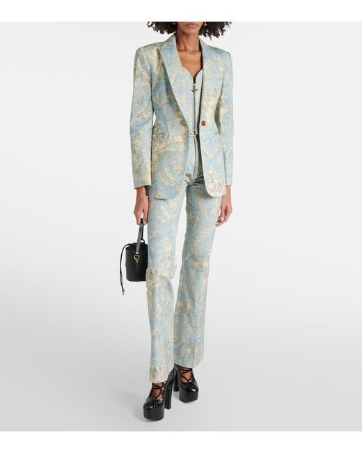 Vivienne Westwood Green Lauren Toile De Jouy Cotton Jacket